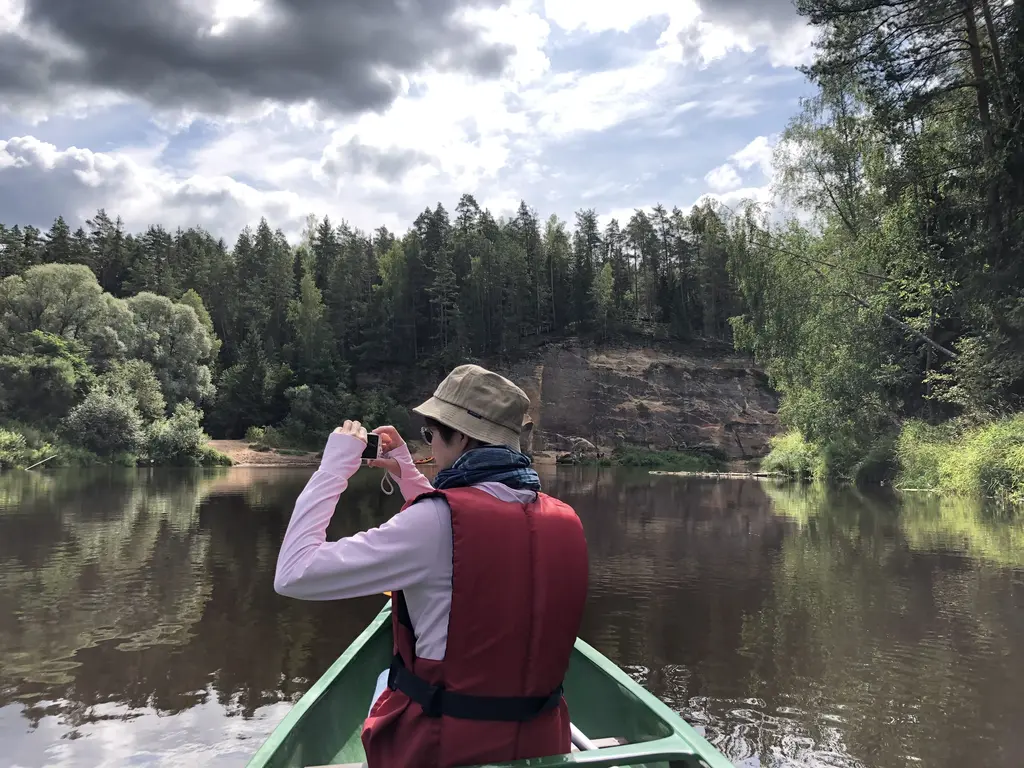 Karlamuiza Canoeing in Gauja National Park pov
