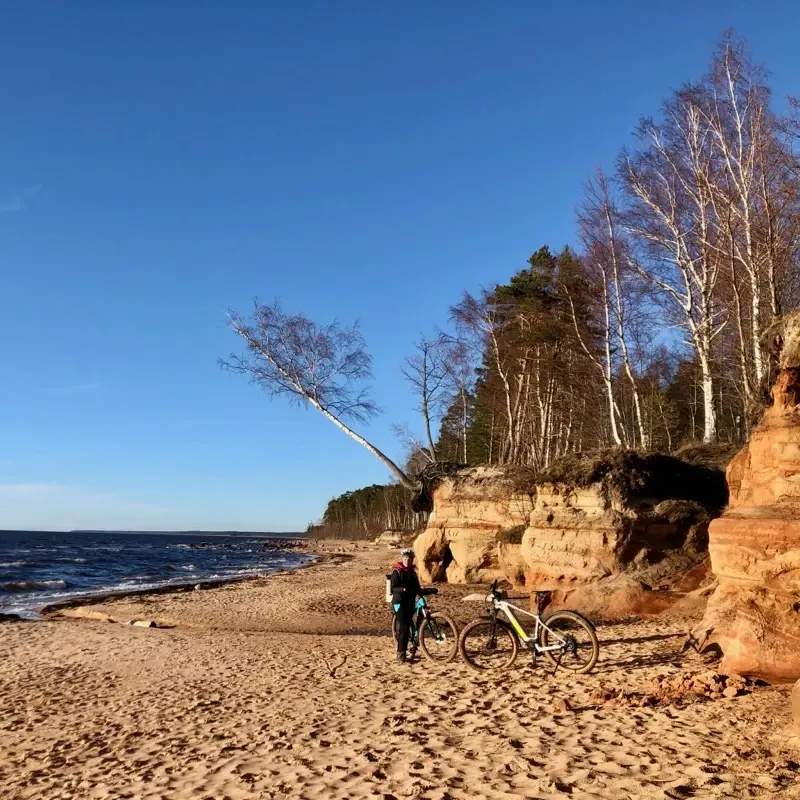 Easy ride r bike Tuja Salacgriva beach