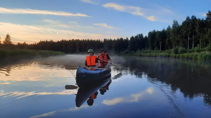 Canoe water activity Tartu Estonia nature