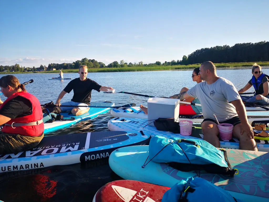 Boards you SUP and kayak adventure to Dzirnezers Vadona