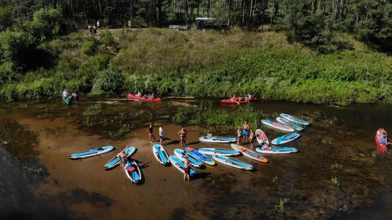 Boards you SUP and Kayak expedition in the Abava River