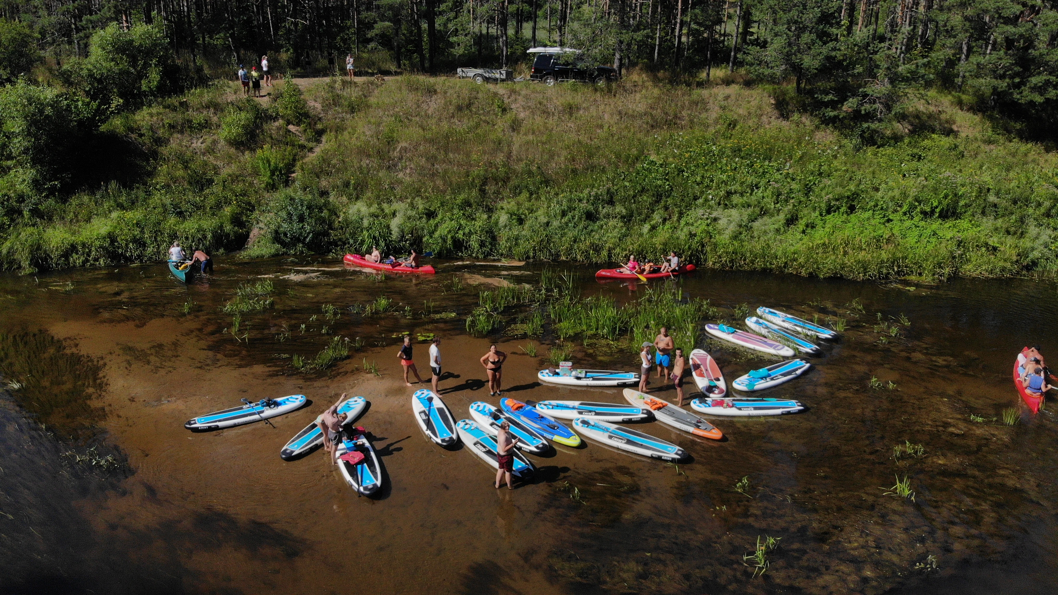 Boards you in Abava River