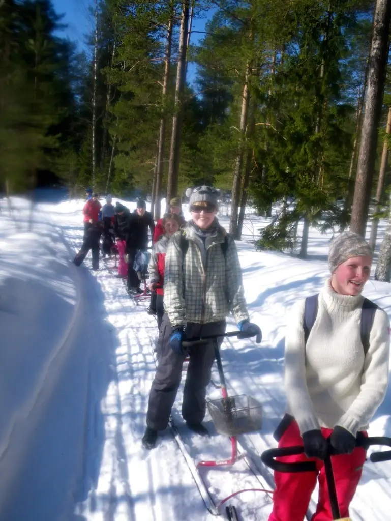 Nature kicksledge reimann Estonia outdoor winter activity