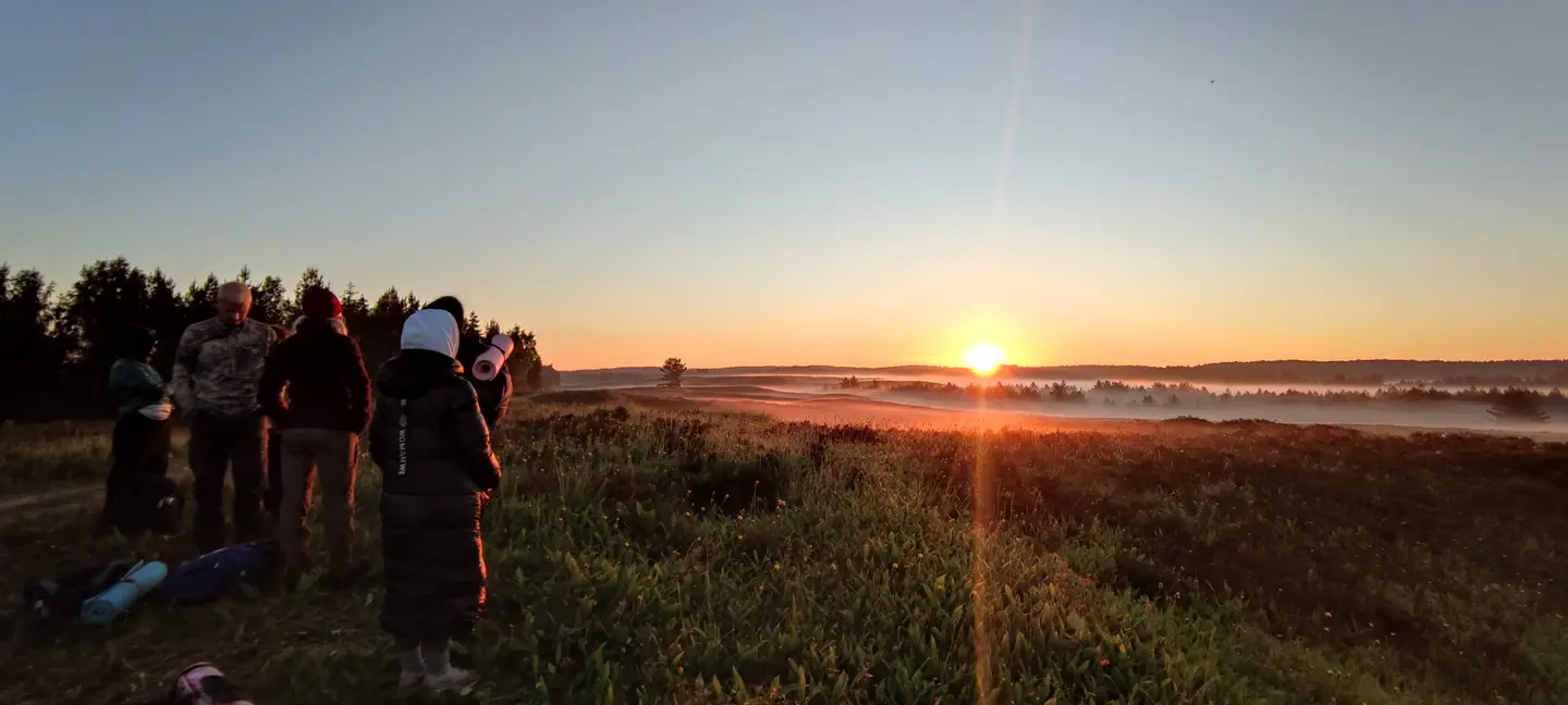 uuejarve sunrise hike swim bog korvemaa